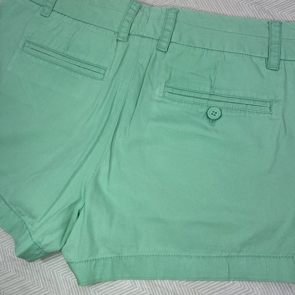 J. CREW Womens 4 Broken In Chino Shorts‎ Green Cotton 30x3 100%Cotton Summer